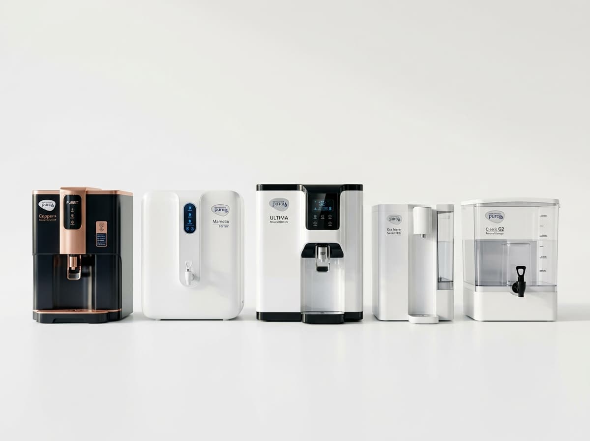 Pureit water purifier models Pune — Copper+ Mineral RO+UV, Marvella, Ultima Mineral RO, Eco Saver NXT, Classic G2 — service by AquaguardService